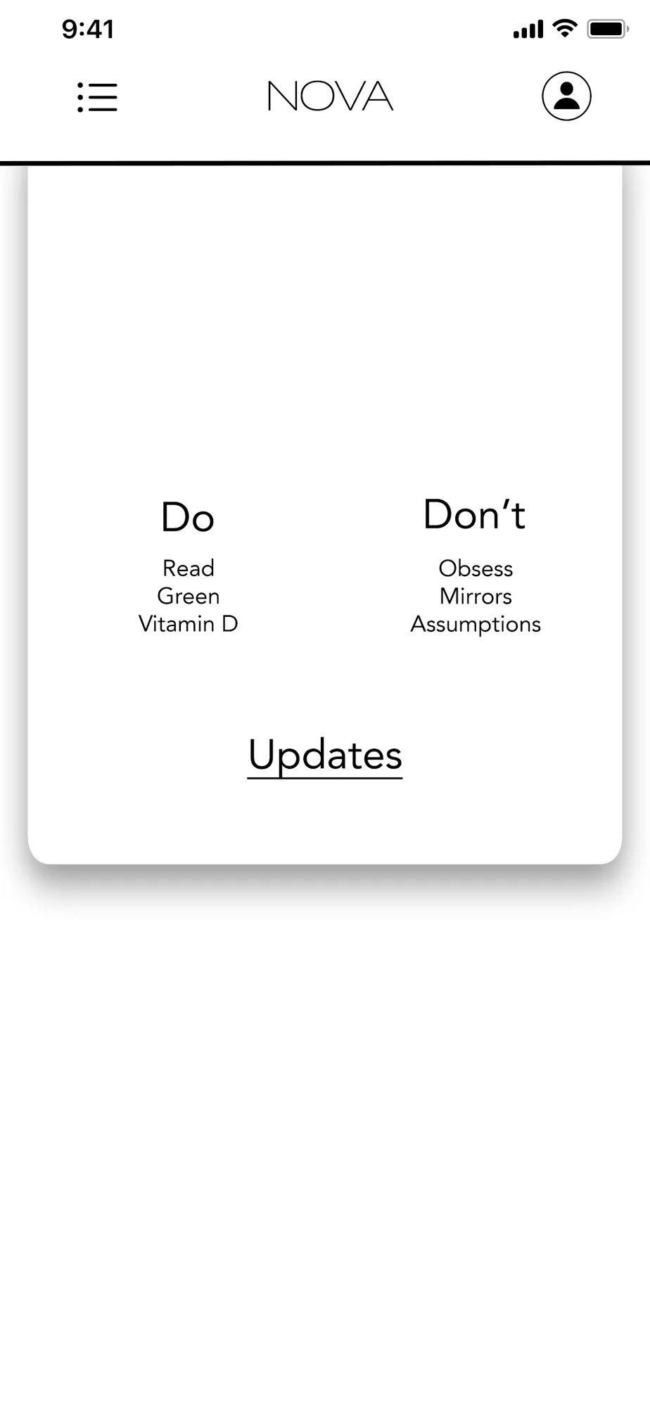 Dashboard wireframe 2